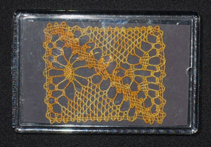 Magnet rectangulaire jaune en torchon