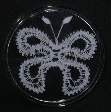 Dessous de bouteille papillon rose