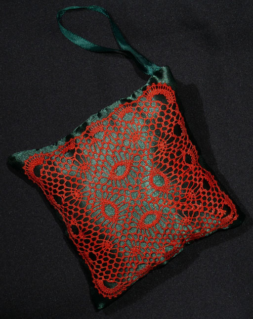 mini-coussin carré rouge