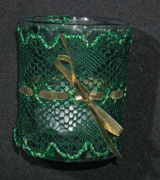 photophore vert en grille